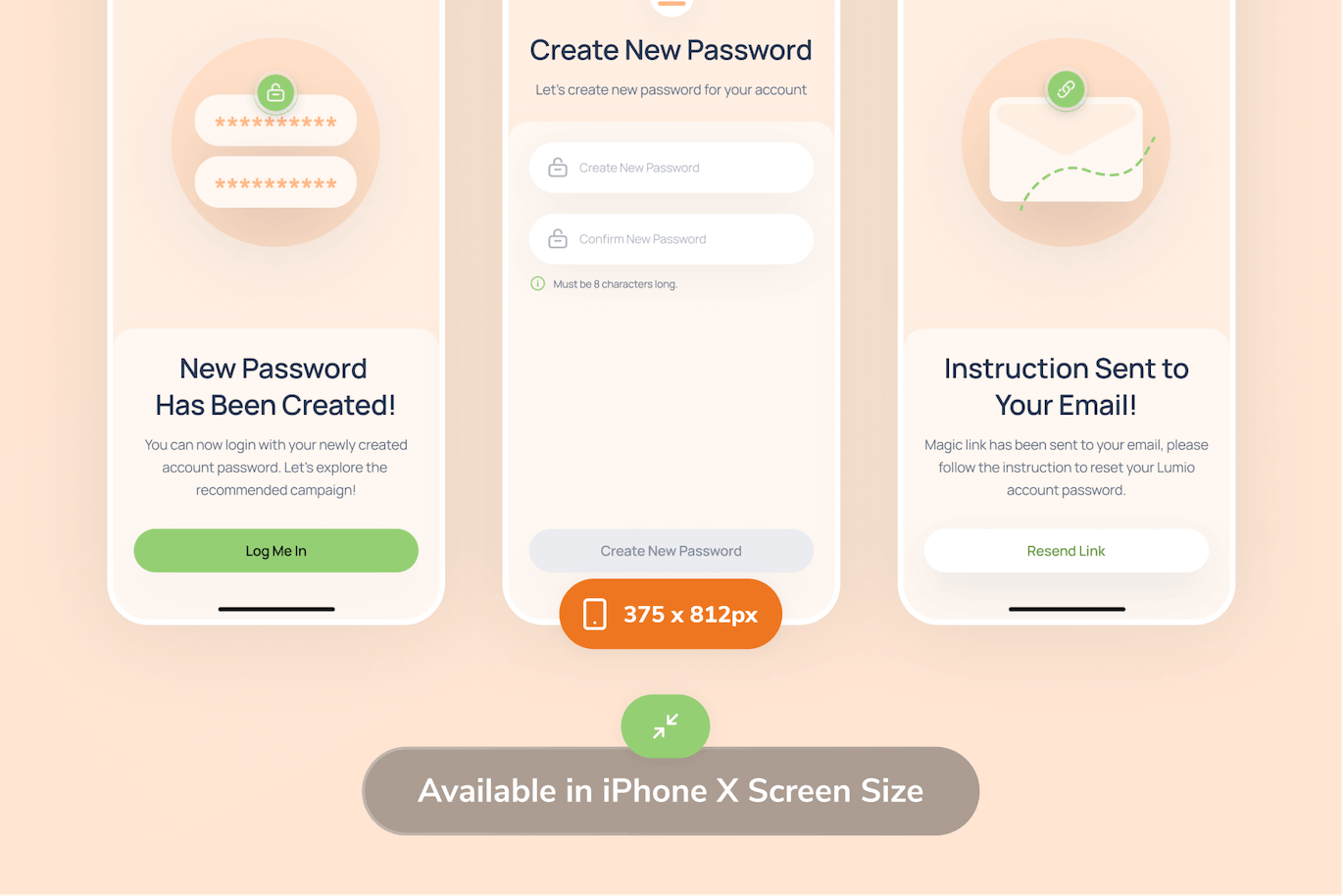 App忘记密码页面UI/UX设计模板 Lumio – Forgot Password App UI|ABC素材资源网