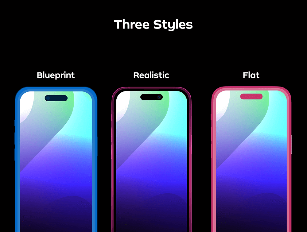 iPhone 14 Pro矢量手机样机|ABC素材资源网