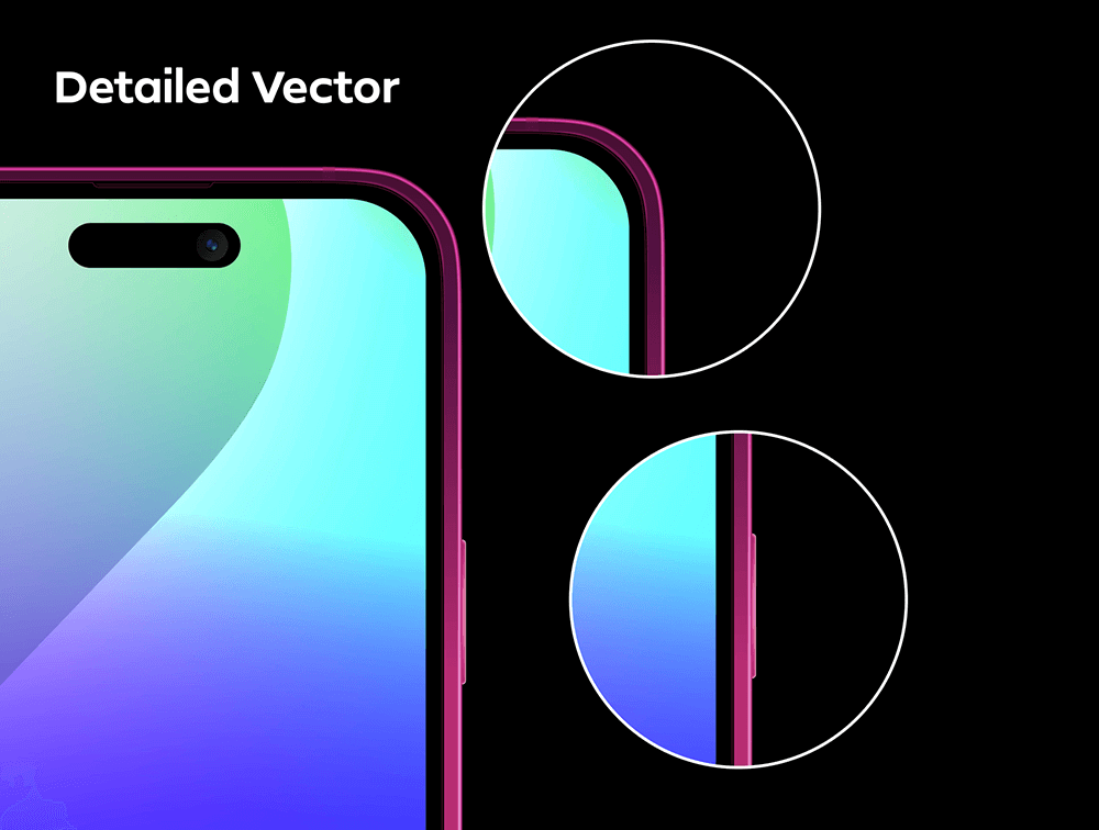 iPhone 14 Pro矢量手机样机|ABC素材资源网