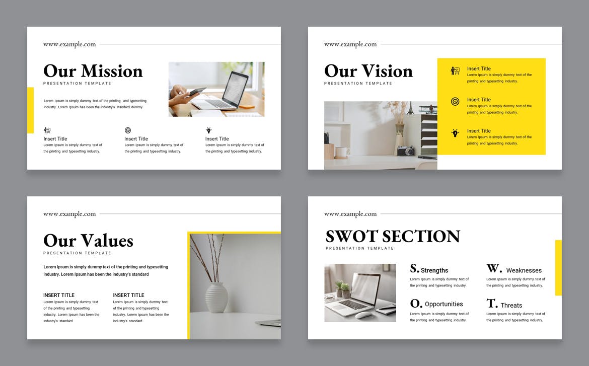 干净创意的极简谷歌幻灯片演示模板 Clean Creative Minimal Google Slides Presentation|ABC素材资源网