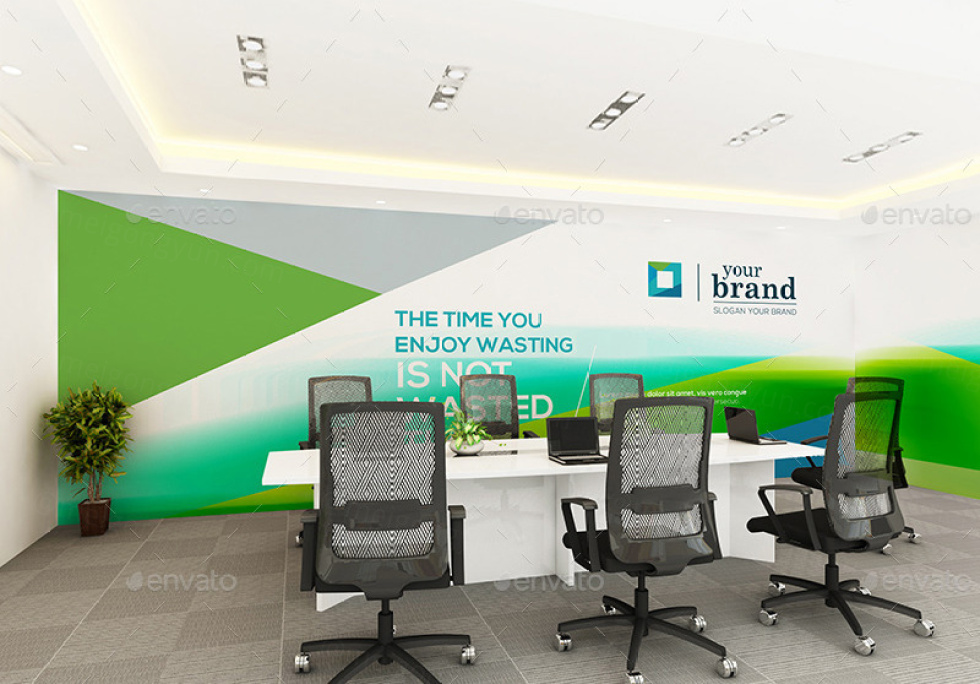 办公区域贴图Office Interior Branding Mockups V2 #238534|ABC素材资源网