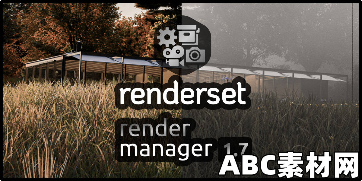 Blender Market Render Manager Addon Renderset v1.8|ABC素材资源网