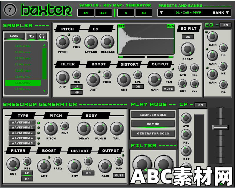 低音鼓发生器采样器Psytrance Plugins Baxter v1.0 WIN OSX Incl Keygen-R2R|ABC素材资源网