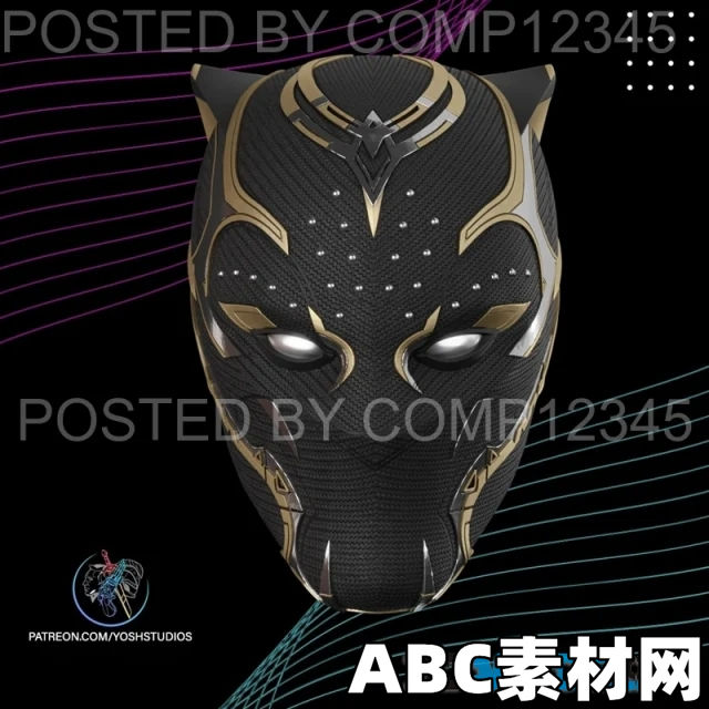 Yosh Studios – Shuri Black Panther Mask – Printable|ABC素材资源网
