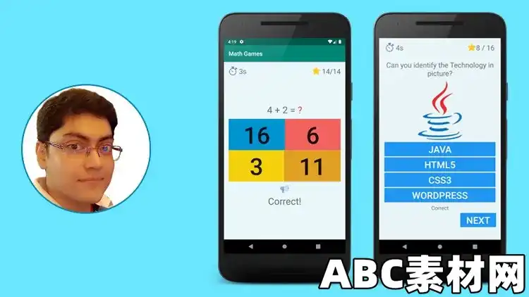 Android Game Development : Build Math based Game + Quiz App|ABC素材资源网