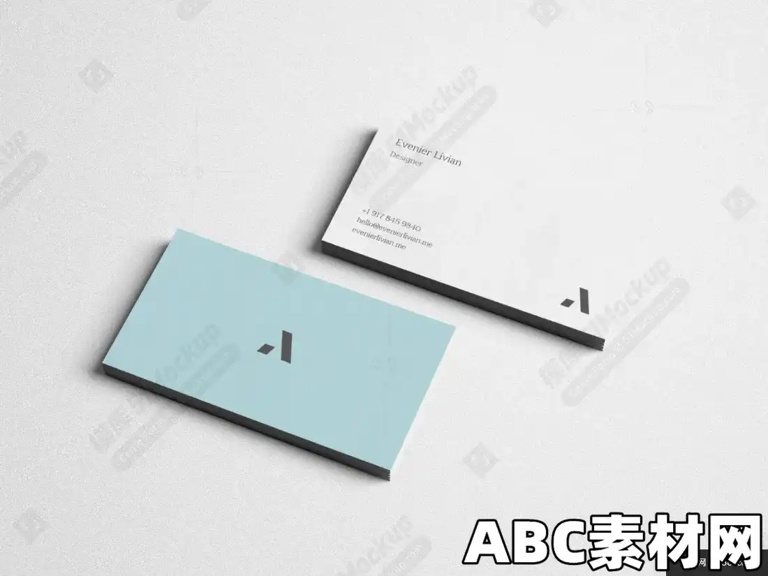 现代简洁名片模板PSD模板Digital Designer Business Card Template|ABC素材资源网