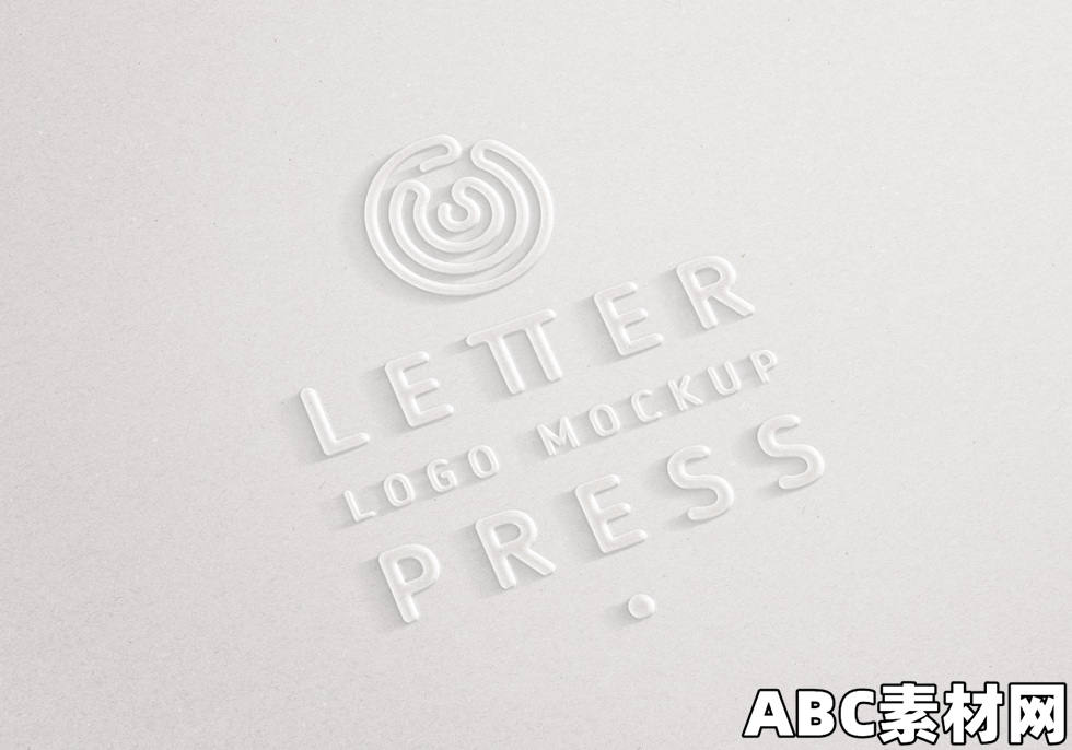 浮雕标志logo贴图PSD模板Embossed 3D Logo Mock-Up Template #309|ABC素材资源网
