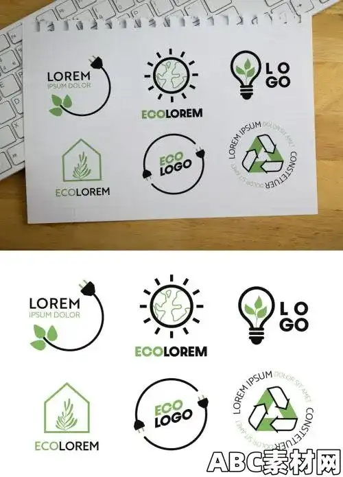 气候变化LOGO标志集模板Climate Change Logos Set – 322873376|ABC素材资源网