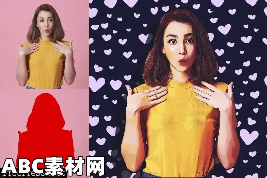 卡通效果PS插件Portrait Cartoon | Advanced Cartoon PS Plugin|ABC素材资源网