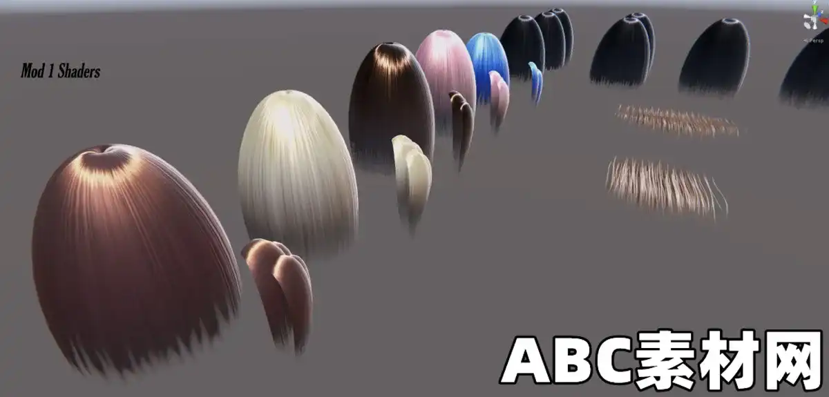 Unity Hair Shader 2.0 Preview HDRP ShaderGraph v1.6|ABC素材资源网
