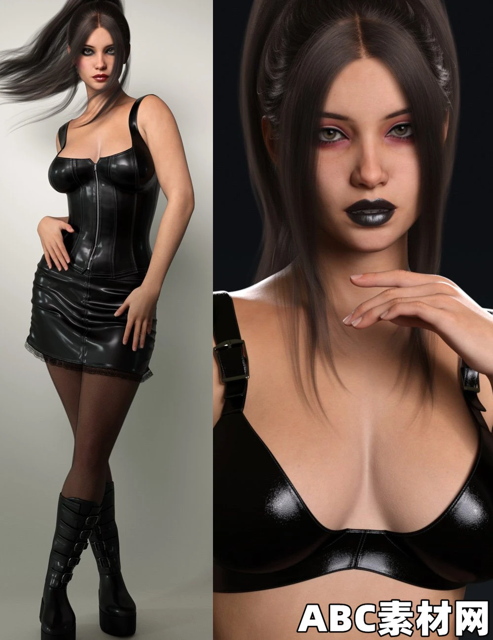 RY Leonore Character, Clothing and Hair Bundle 3D模型 第1张