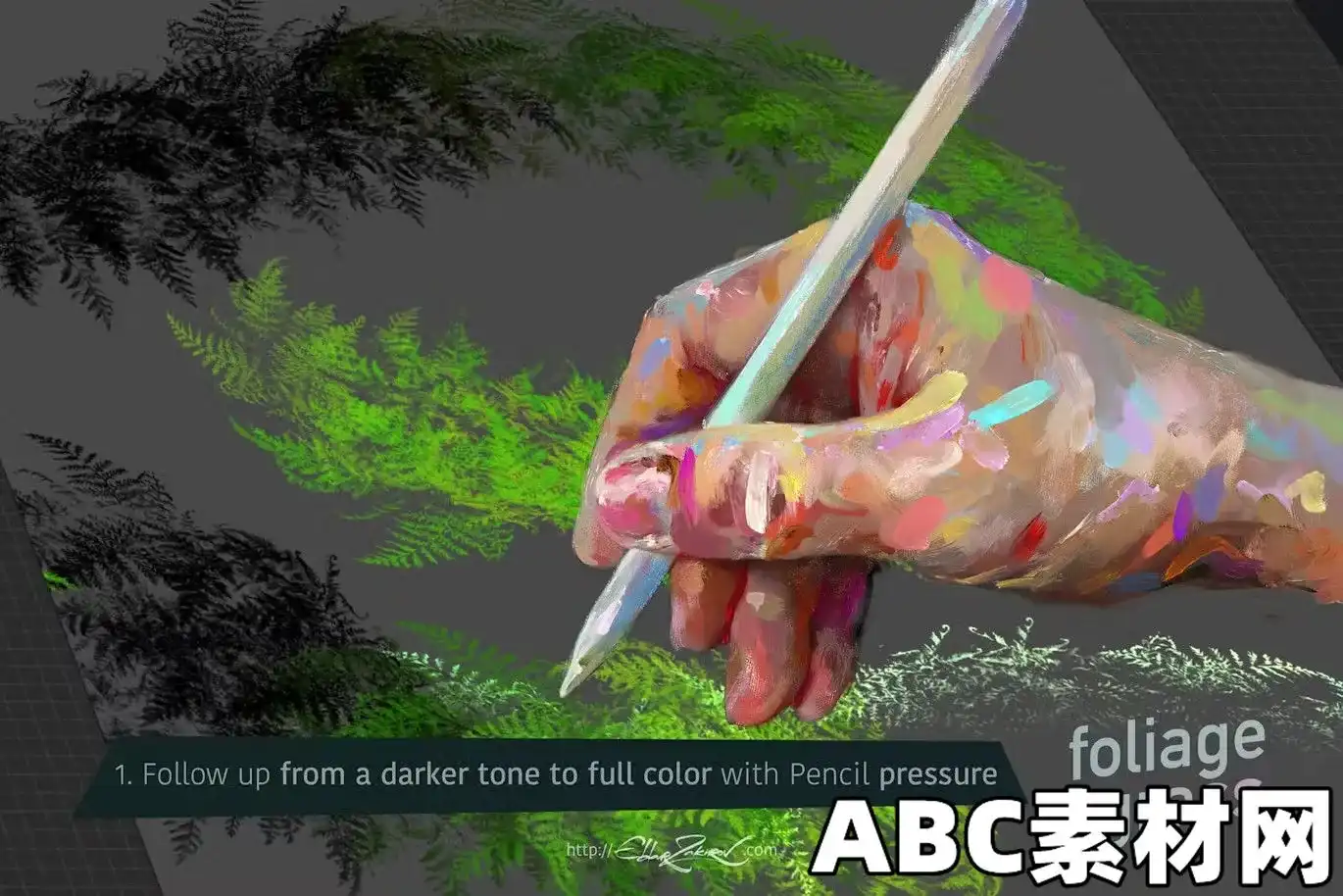 60 个树叶和草苔藓画笔Procreate笔刷 60 ‘Foliage & Grass’ brushes for Procreate|ABC素材资源网