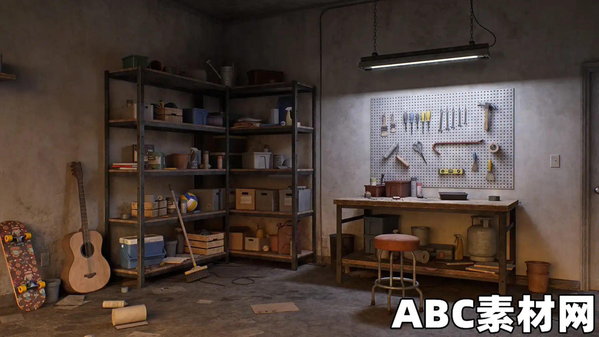 逼真车库3D环境Unreal Engine – Garage Pack v5.1+|ABC素材资源网