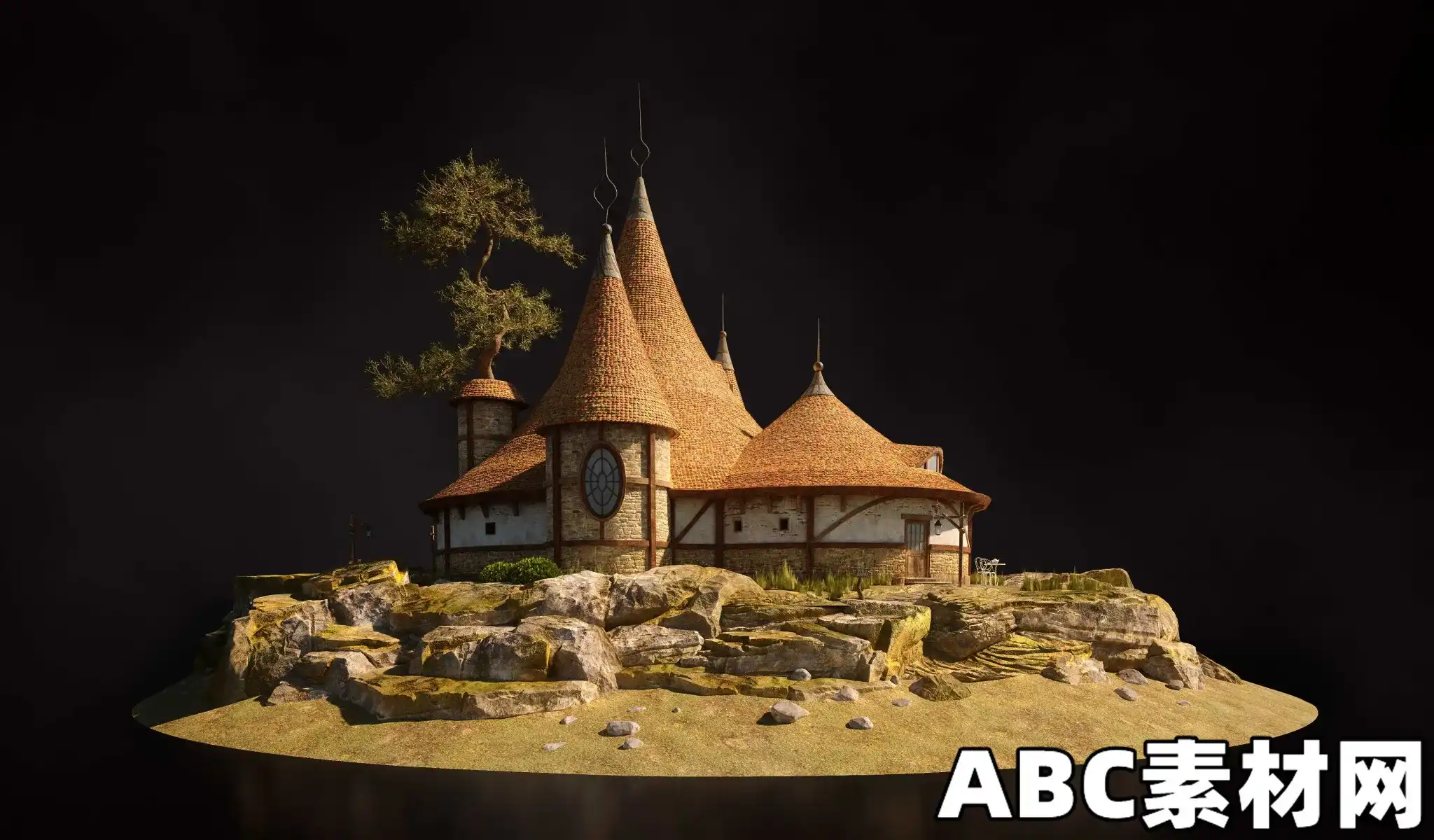 魔法王国城堡村庄建筑3D模型资产贴图材质Kitbash 3D - Enchanted UPDATE 3D模型 第2张