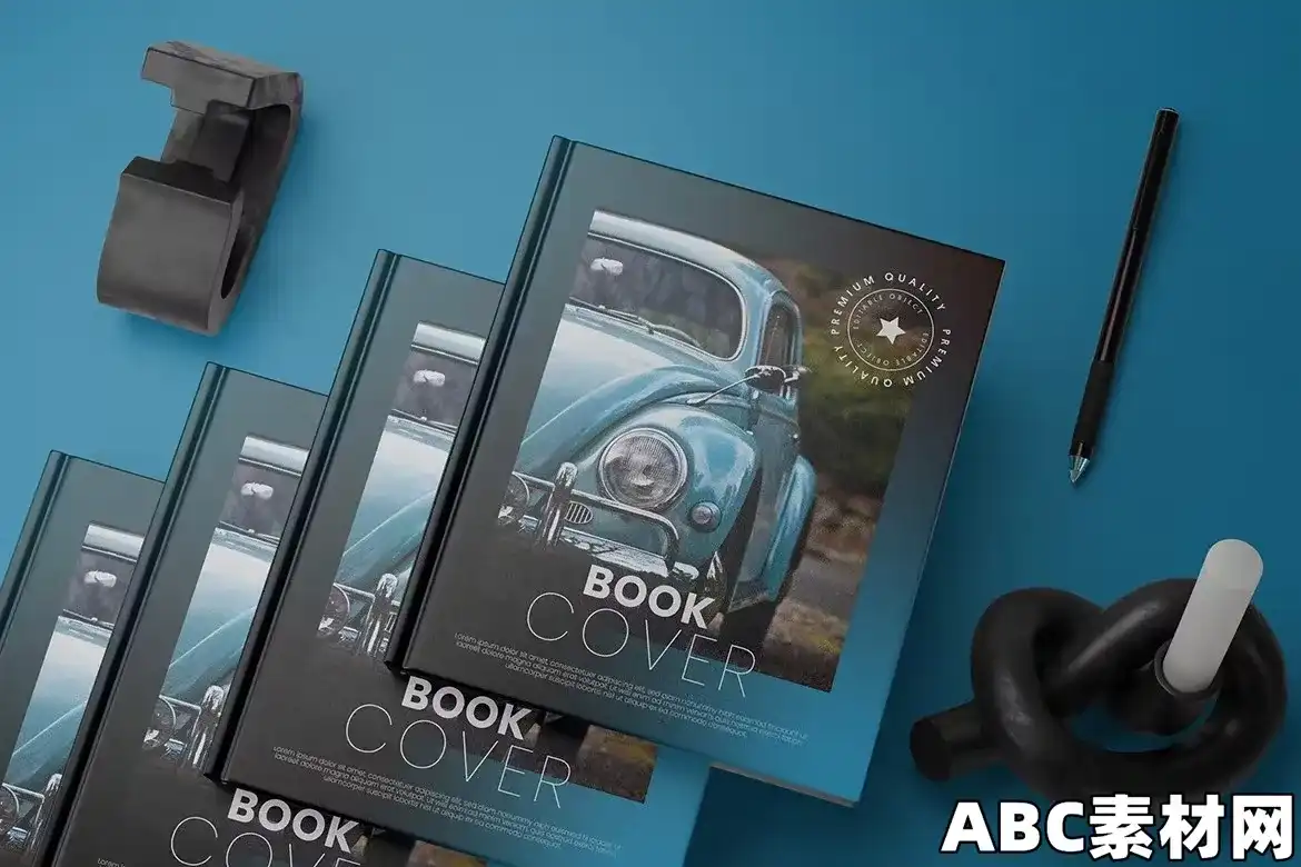 书籍封面书皮封面封底展示设计样机Book Cover Mockup - 7AXGZKL|ABC素材资源网