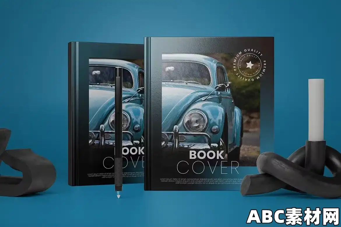 书籍封面书皮封面封底展示设计样机Book Cover Mockup - 7AXGZKL|ABC素材资源网