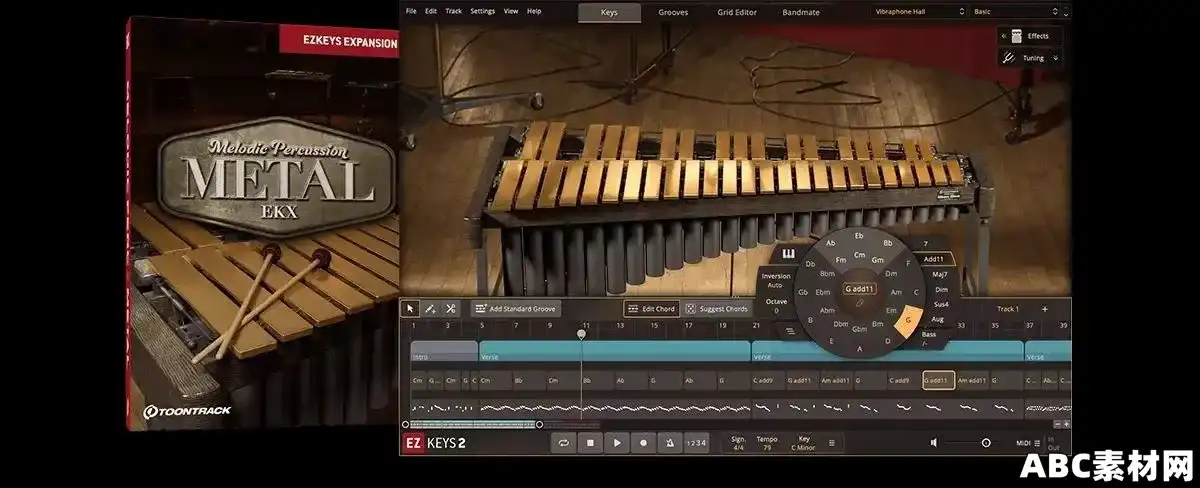 古典颤音琴和钟琴EKX扩展包Toontrack Melodic Percussion – Metal EKX v1.0.0|ABC素材资源网