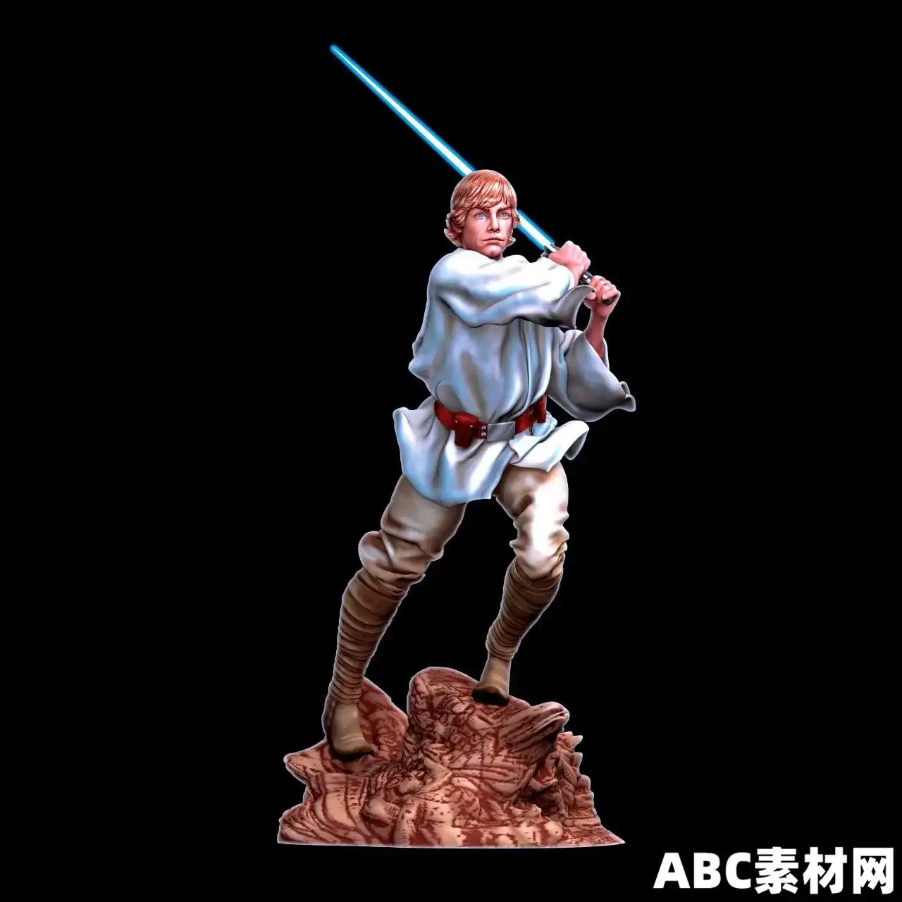 卢克·天行者穿着农夫服装3D打印模型Luke Skywalker in Farm Clothes – 3D Model|ABC素材资源网