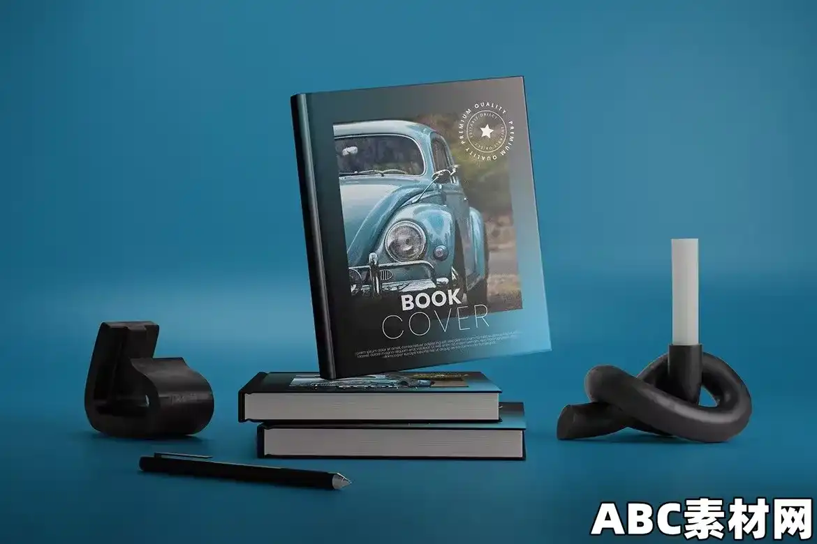 书籍封面书皮封面封底展示设计样机Book Cover Mockup - 7AXGZKL|ABC素材资源网