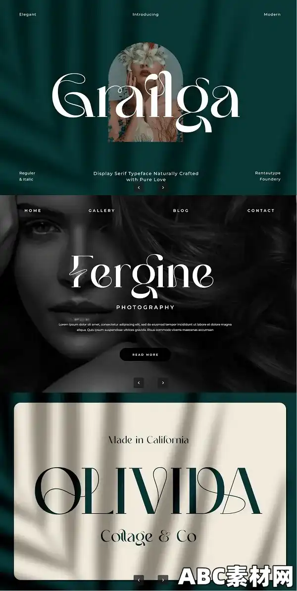 现代曲线衬线字体EE – Grailga Modern Serif Typeface CT2M5PC|ABC素材资源网