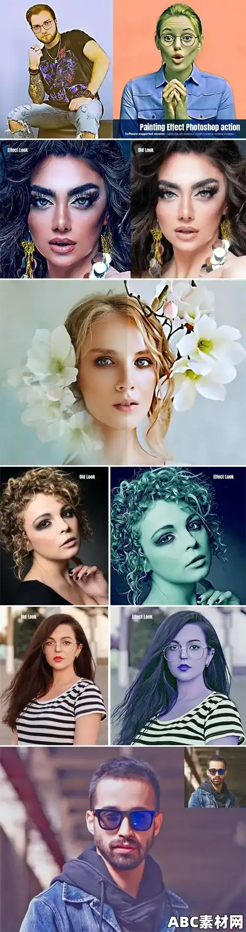 绘画效果PS动作Painting Effects – Photoshop Actions|ABC素材资源网