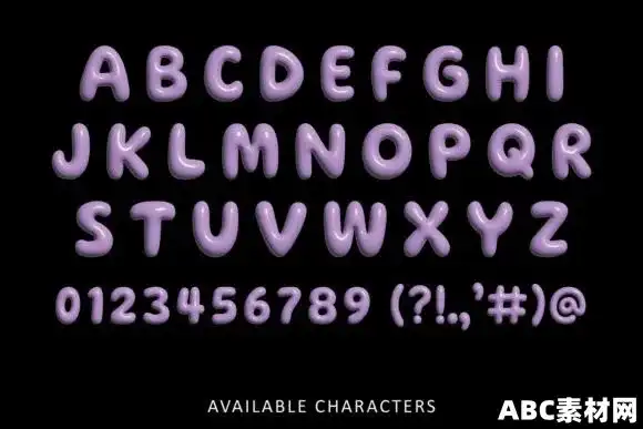 可爱活力欢乐色彩字体Super Cute Font|ABC素材资源网