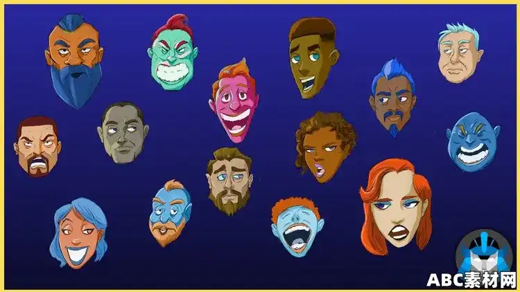 Very Simple Cartoon Workshop : Drawing cartoon faces|ABC素材资源网