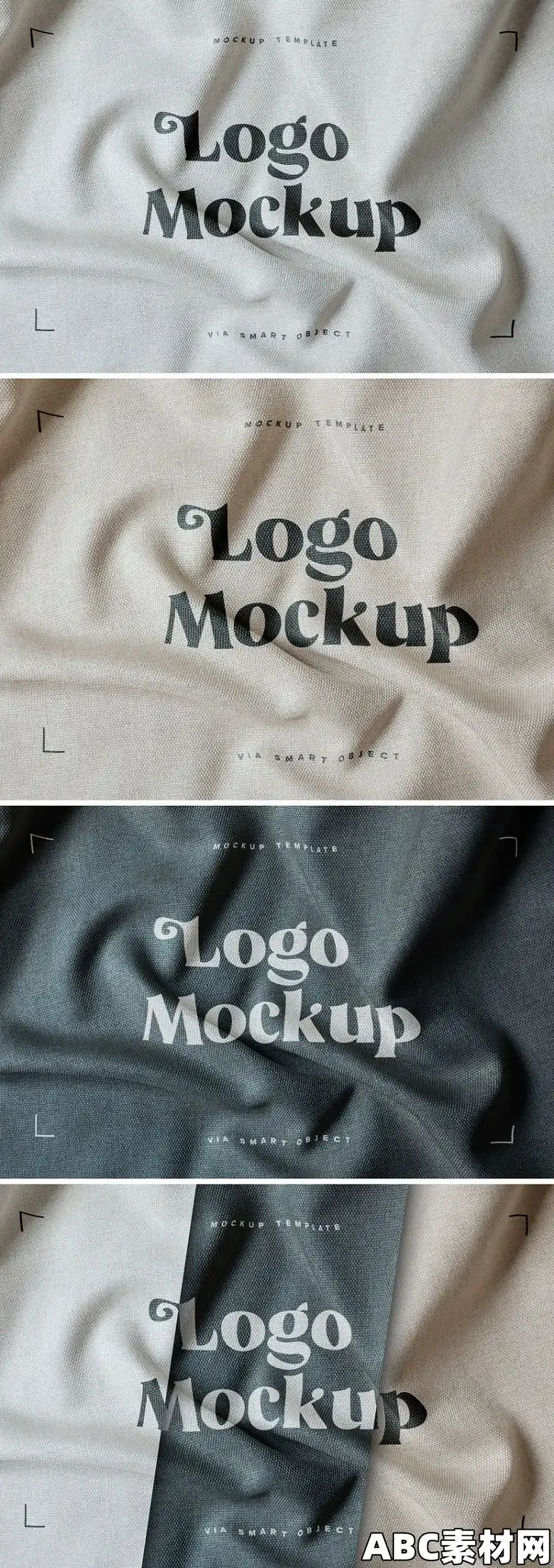 逼真布料Logo标志展示样机模板AS – Realistic Fabric Print Logo Mockup 411026440|ABC素材资源网