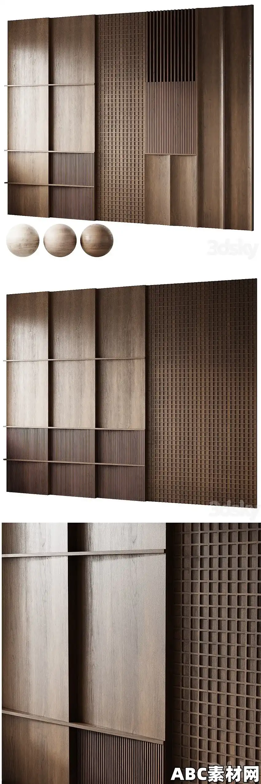 木制镶板3D模型3dsky – Wooden panels 5109889 – 3D Model|ABC素材资源网
