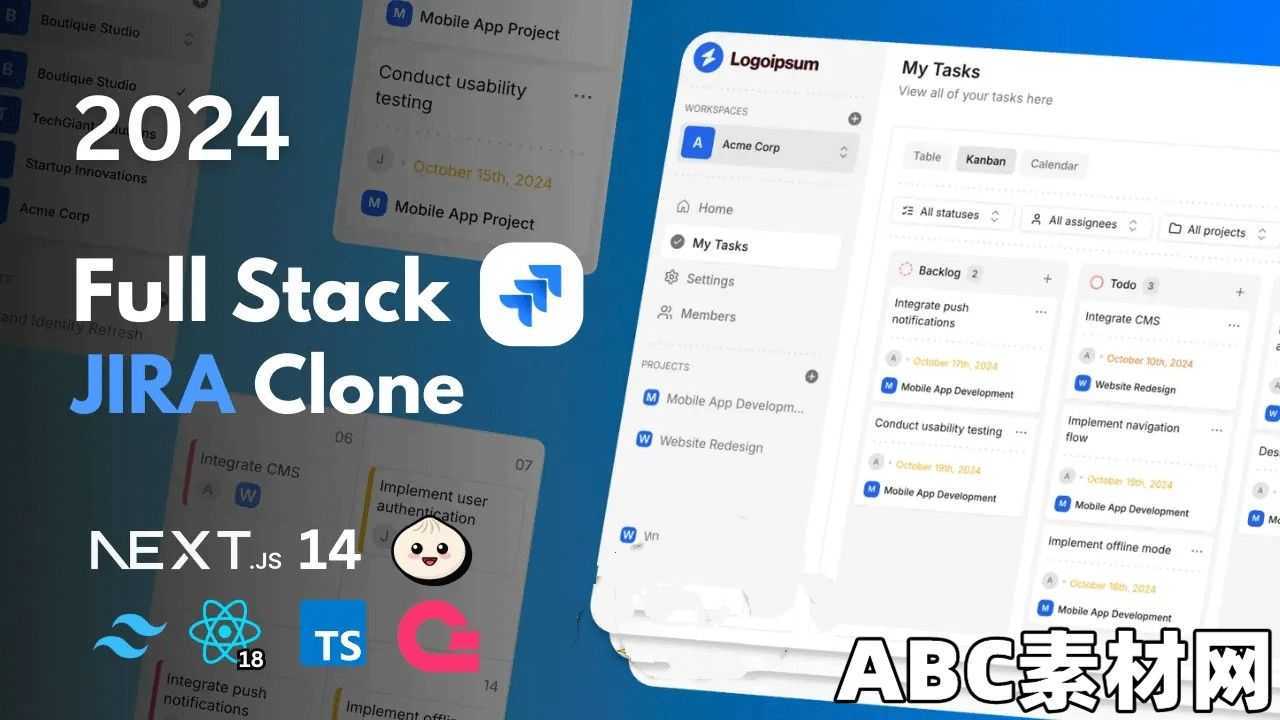 Code with Antonio – Build a Jira clone|ABC素材资源网