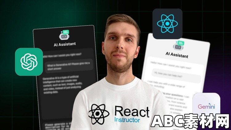 React.js AI 聊天机器人 ChatGPT 和 Gemini AI 构建教程React.js AI Chatbot built ...