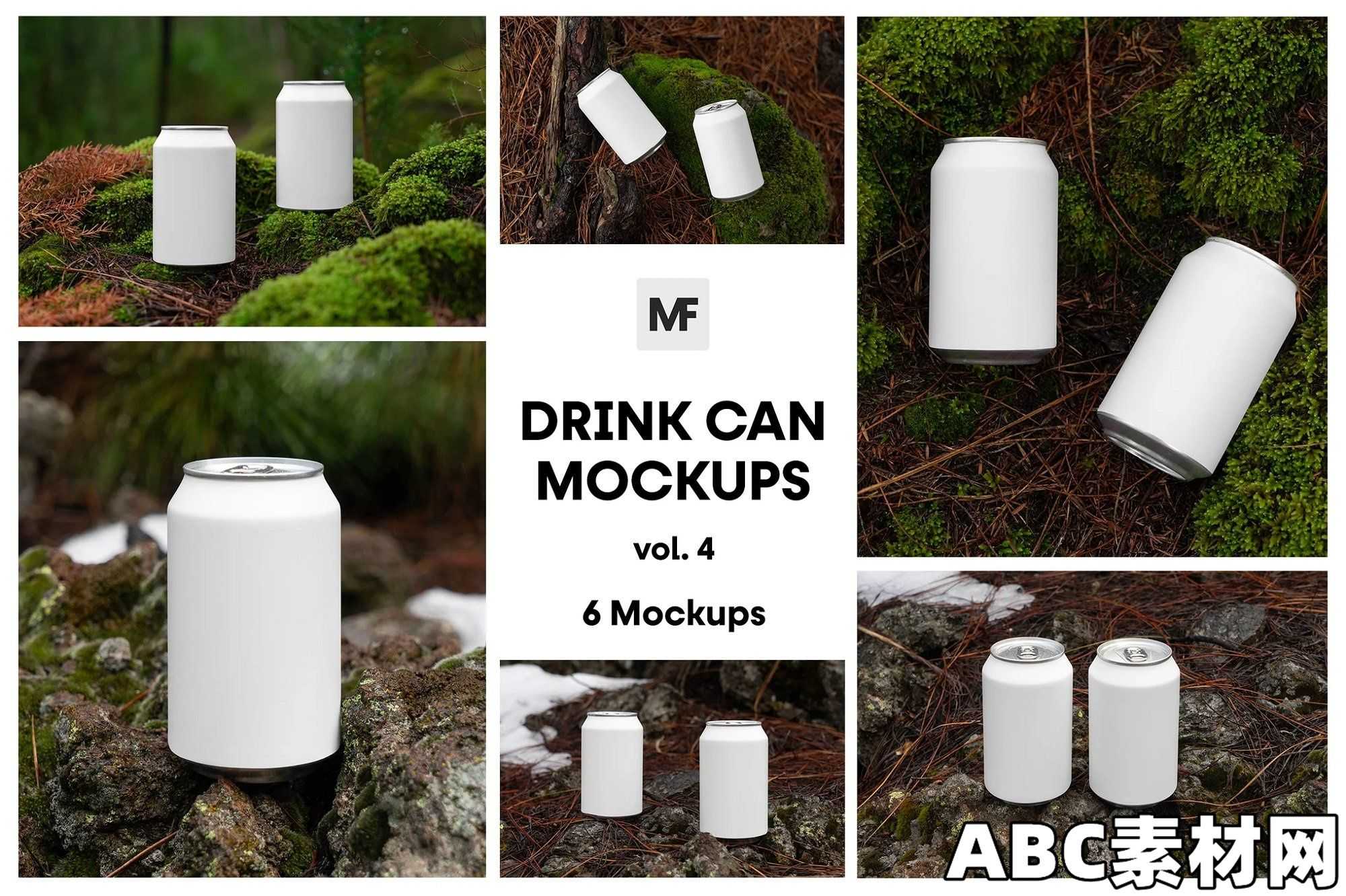 铝罐易拉罐品牌展示样机Aluminum Can Mockups vol.4|ABC素材资源网