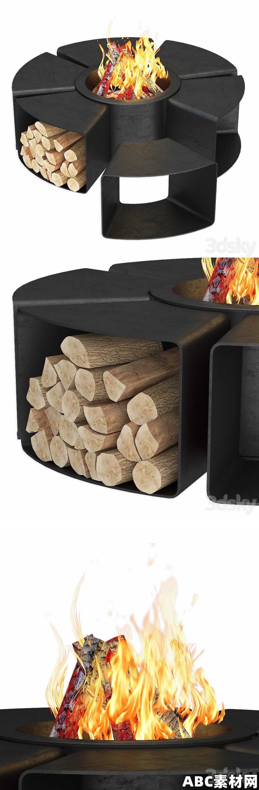 现代户外火盆炉子3D模型Modern Outdoor Fire Pits 2865866 – 3D Model|ABC素材资源网