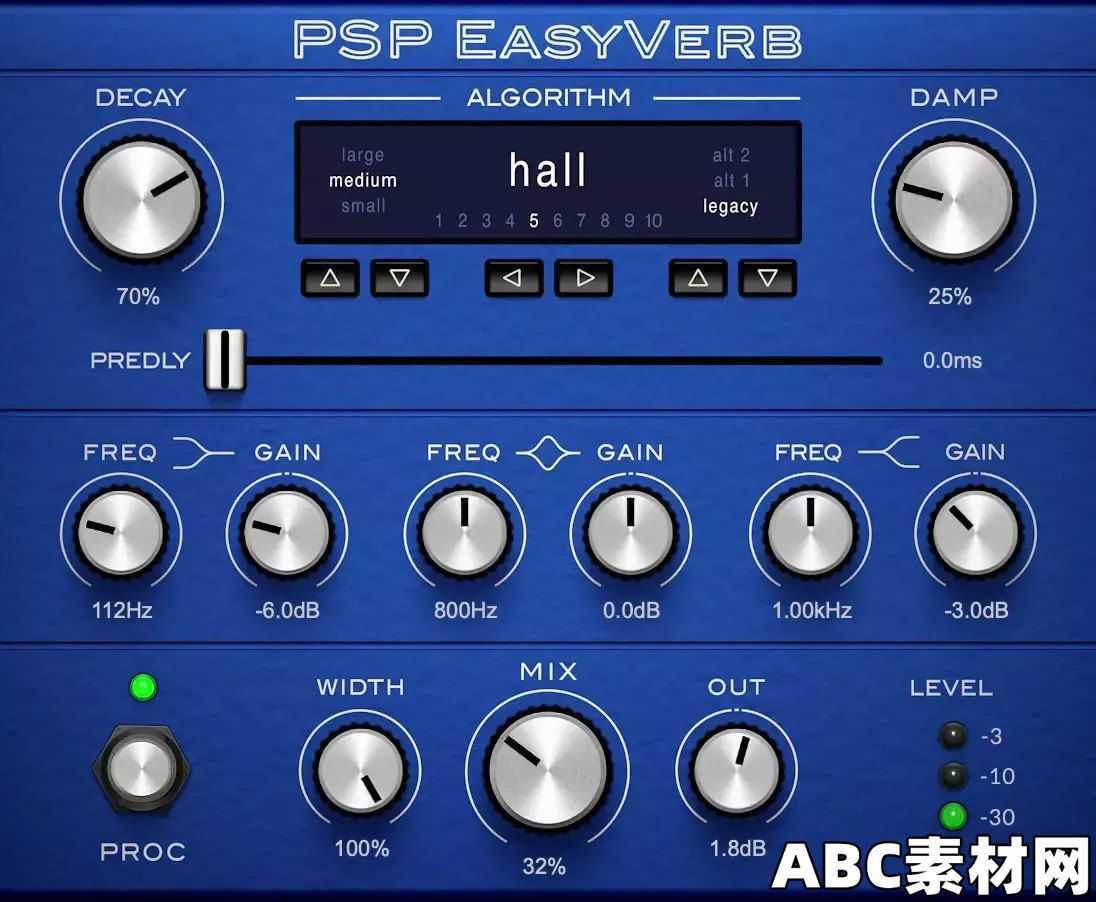 算法混响效果器PSPaudioware PSP EasyVerb v2.0.1 WIN macOS|ABC素材资源网
