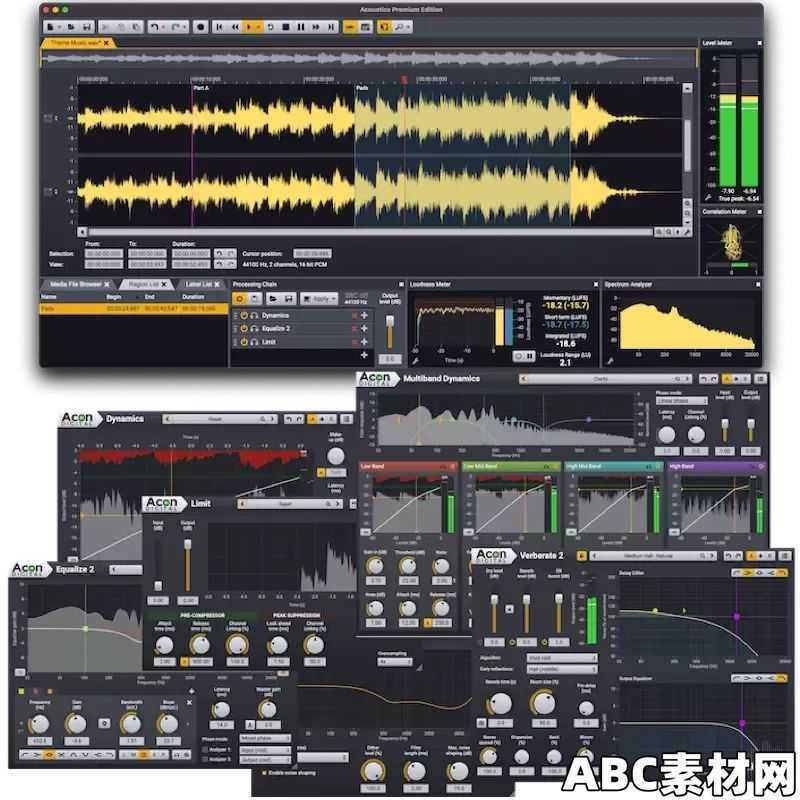 母带处理音频编辑修复工具插件Acon Digital Acoustica Premium v7.7.5 U2B Mac OSX|ABC素材资源网