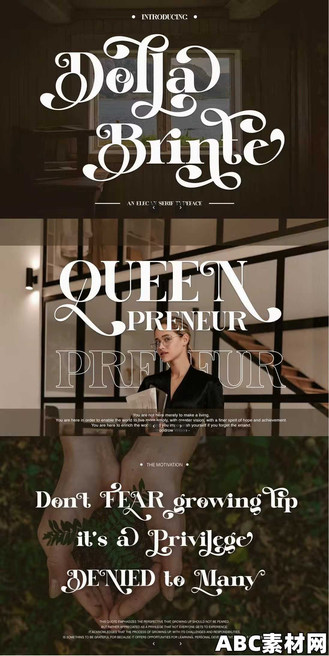 优雅极简主义衬线字体Dolla Brinte Elegant Serif Typeface|ABC素材资源网