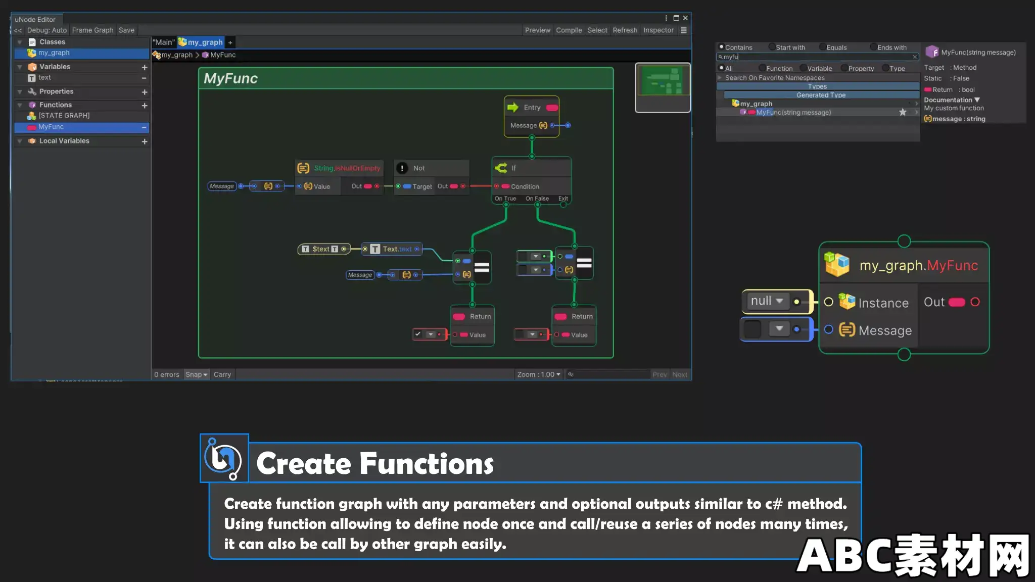 可视化脚本编程Unity插件 Unity Asset – uNode 3 Pro v3.2.3|ABC素材资源网