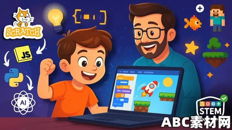 Coding for Kids: Code in Scratch, HTML, Python & AI + More|ABC素材资源网