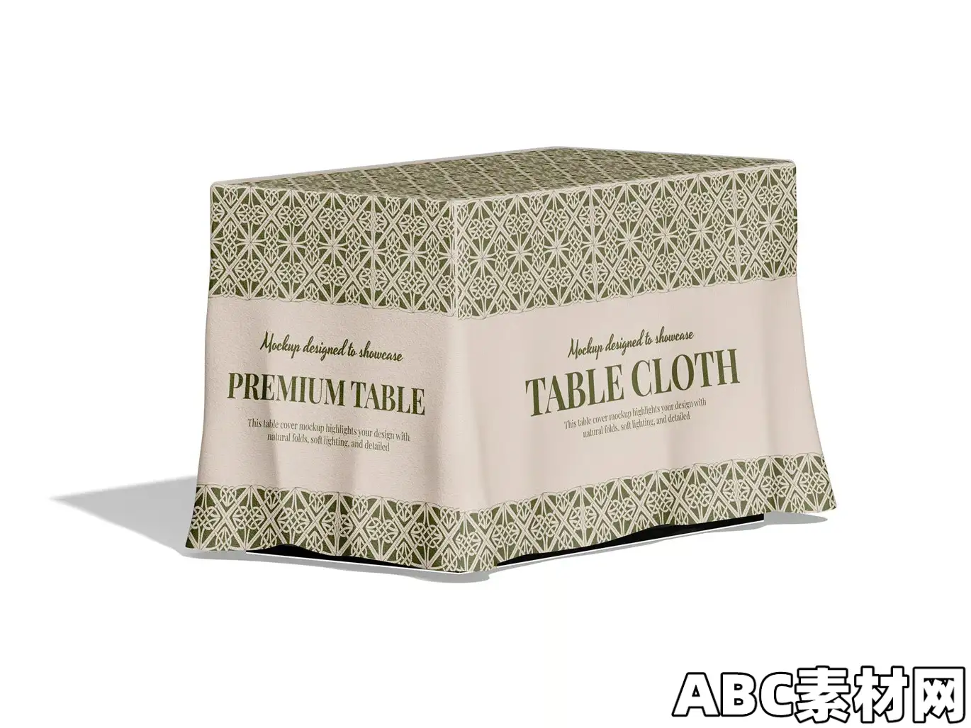 品牌餐厅桌布设计展示样机模板Table Cloth Mockup|ABC素材资源网