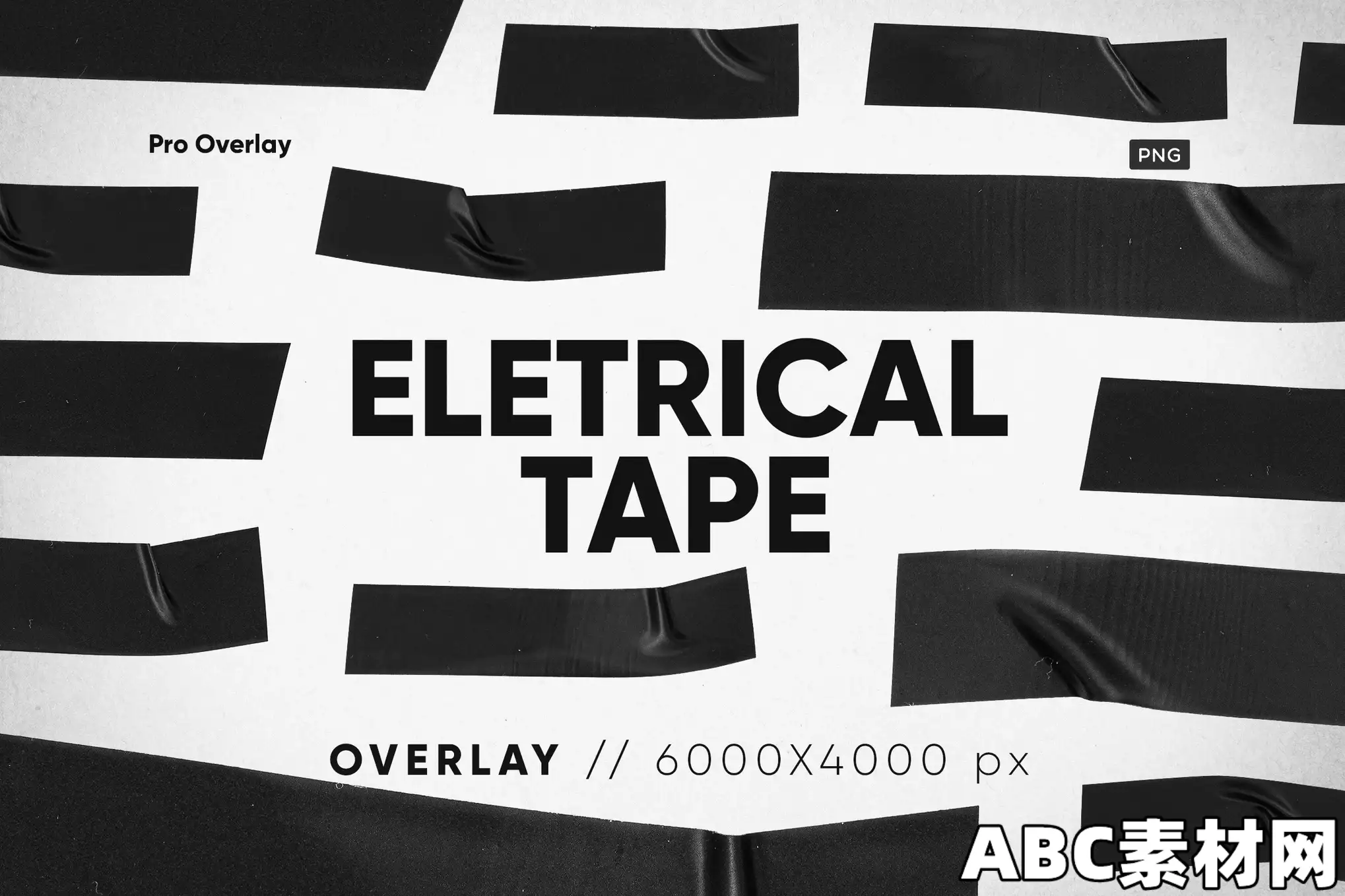 15个电气胶带纹理PNG格式 15 Eletrical Tape Texture|ABC素材资源网