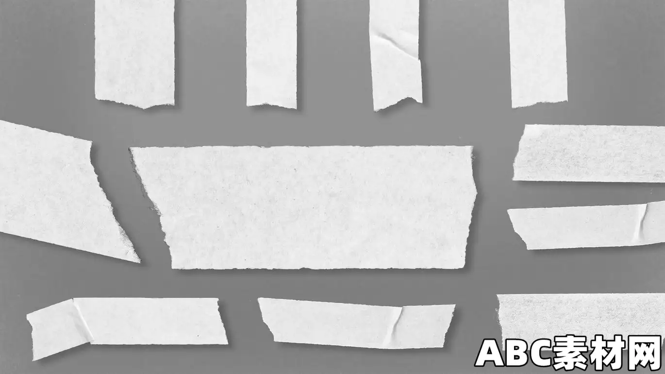 20款白色胶带纹理高清PNG素材 20 White Duct Tape Texture HQ|ABC素材资源网